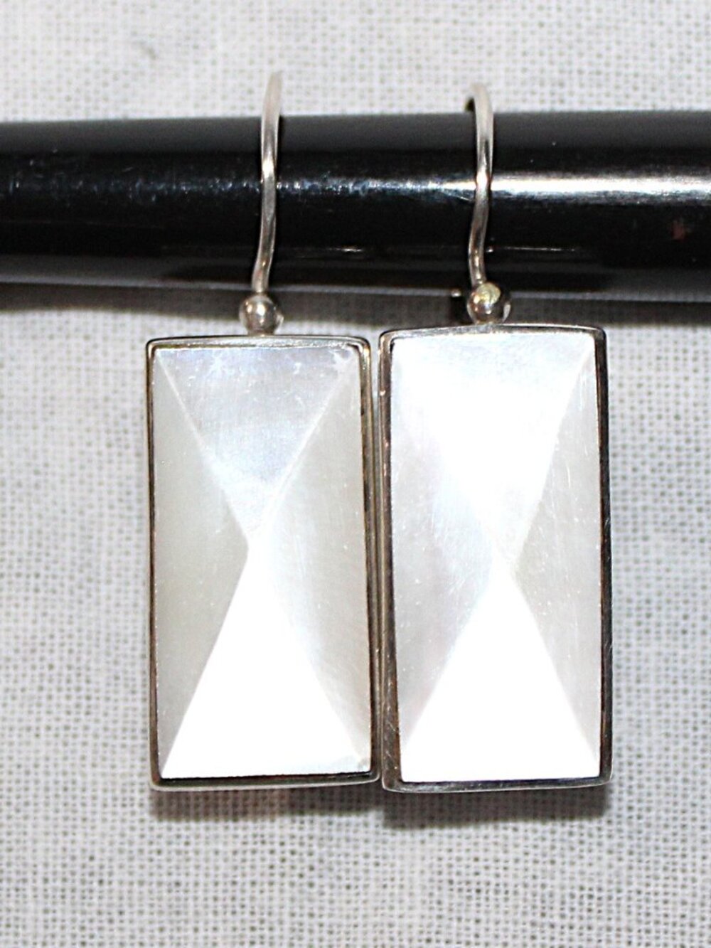 Sterling Silver Faux Mother of Pearl Earrings